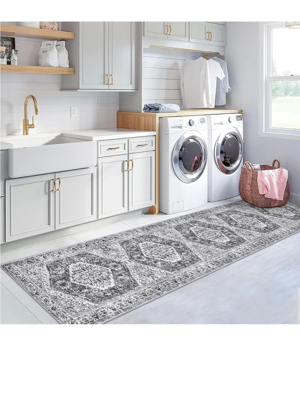 KOZYFLY Runners for Hallways 3x12 Ft Extra Long Washable Thin Runner
